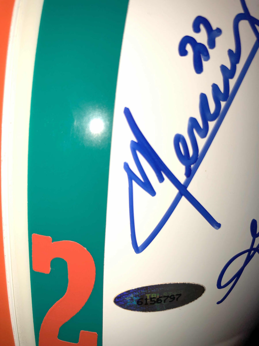 1972 Super Bowl Champions Miami Dolphins LE Full-Size Authentic On-Field  Helmet Signed by (40) with Bob Griese, Larry Little, Mercury Morris  (Mounted Memories Hologram)