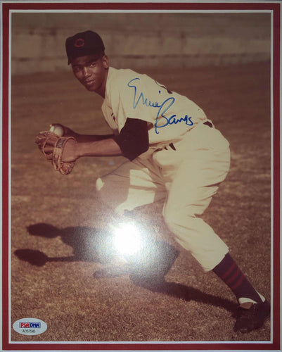 Ernie Banks Framed 8x10 Signed Photo PSA/DNA Authentication Services Certified