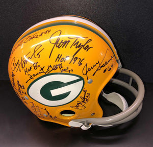 Super Bowl I & II Green Bay Packers Signed Full-Size Helmet Bart Starr - Paul Hornung - Herb Adderley