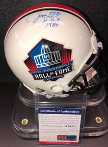 Jim Otto Signed Hall if Fame Mini Helmet PSA/DNA