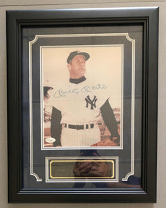 Mickey Mantle Signed 8x10 Photo Plaque JSA James Spence Authentication Services Certified