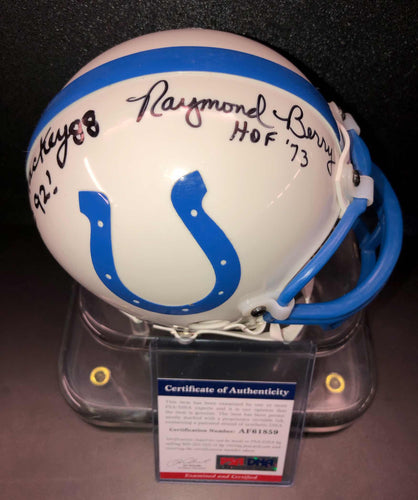 Raymond Berry - John Mackey Signed Baltimore Colts Mini Helmet PSA/DNA