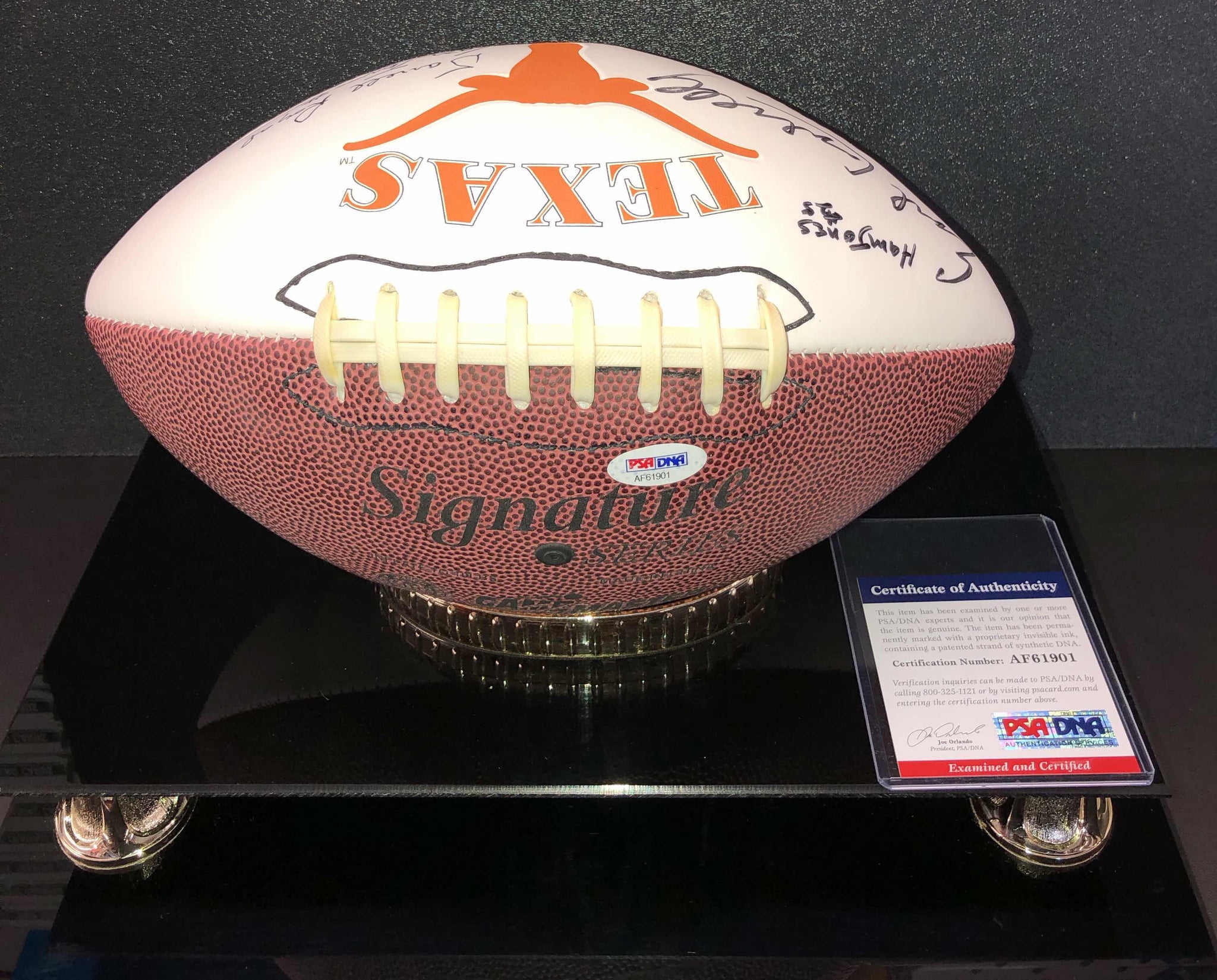 Earl Campbell Autographed Signed Texas Longhorns Stretched Red