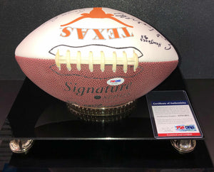Earl Campbell - Darrell Royal Signed Texas Longhorns Football PSA/DNA Authentication Services Certified
