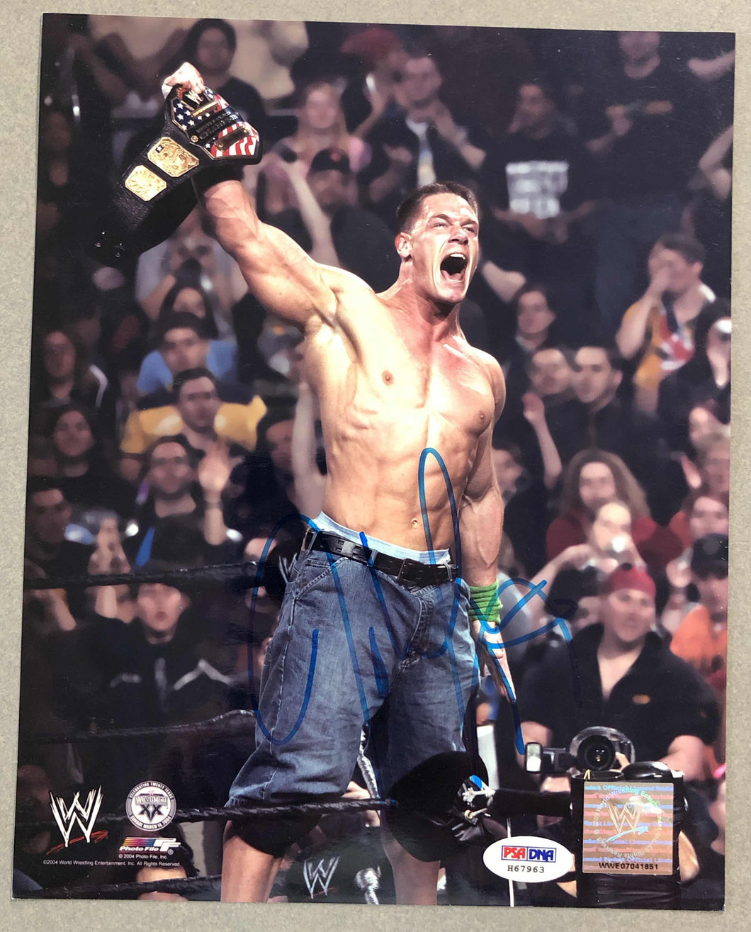 John Cena WWE Signed 8x10 photo PSA/DNA Certified