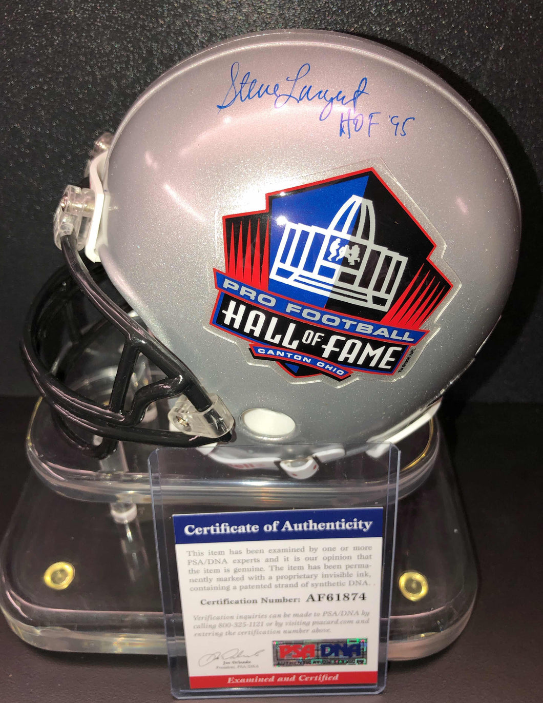 Steve Largent Signed Hall of Fame Mini Helmet PSA/DNA