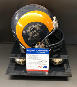 Fred Dryer Signed Los Angeles Rams Mini Helmet PSA/DNA