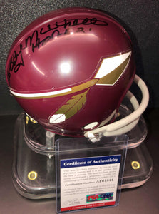 Bobby Mitchell Signed Washington Redskins Mini Helmet PSA/DNA Authentication Services Certified