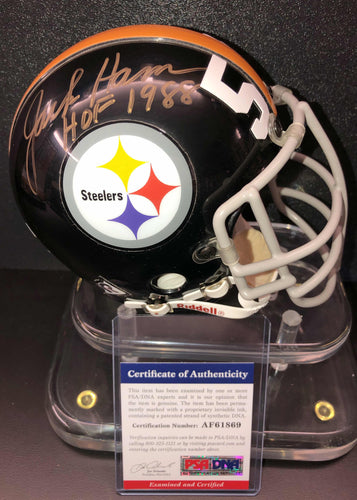 Jack Ham Signed Pittsburgh Steelers Mini Helmet PSA/DNA