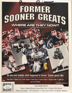 Barry Switzer Signed Oklahoma Sooners Magazine James Spence Authentication Certified