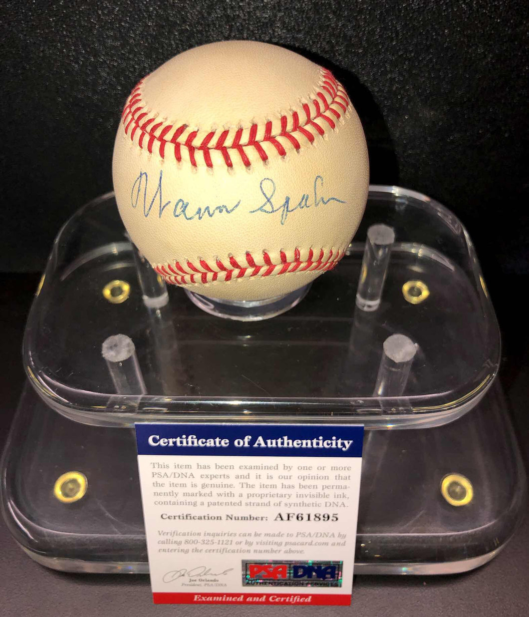 Warren Spahn Signed Baseball PSA/DNA