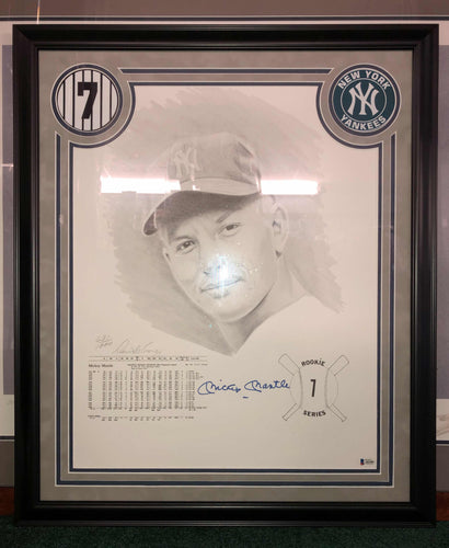 Mickey Mantle Signed Lithograph BAS Beckett Authentication Services Certified