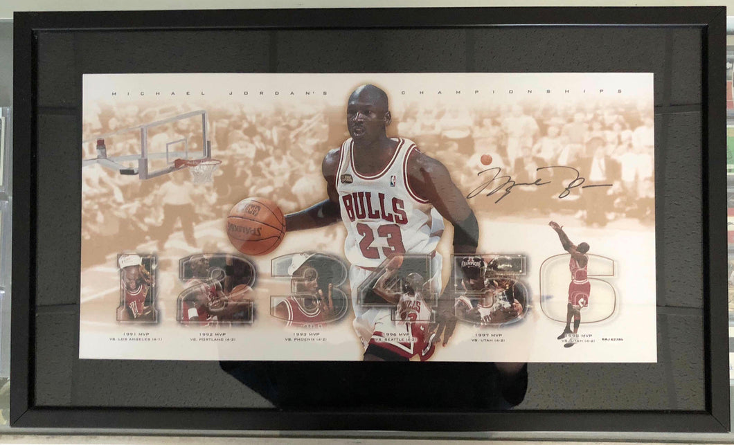 Michael Jordan Signed Lithograph UDA Upper Deck Authenticated Certified
