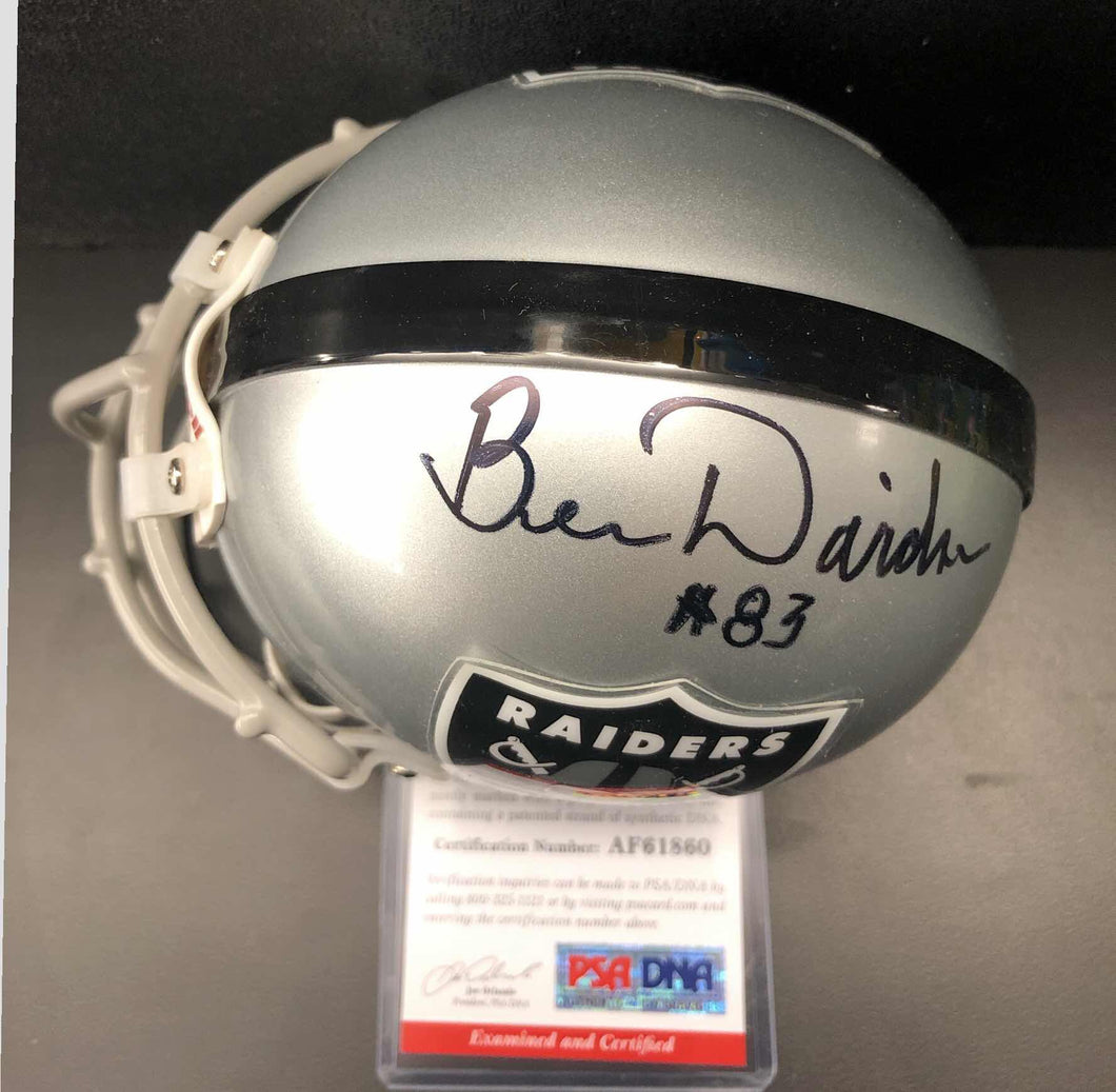Ben Davidson Signed Oakland Raiders Mini Helmet PSA/DNA Authentication Services Certified