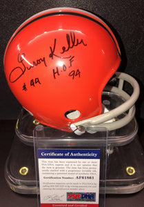 LeRoy Kelly Signed Cleveland Browns Mini Helmet PSA/DNA
