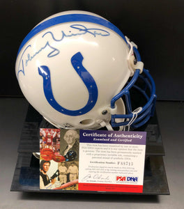 authenuc baltimore colts football helmet Johnny Unitas Signed Baltimore Colts Mini Helmet PSA/DNA – SportStuff Cards & Collectibles